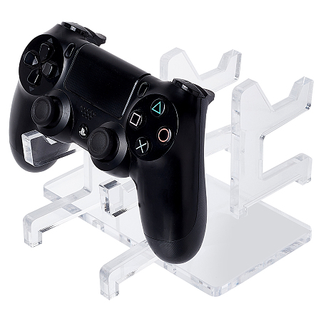 AHANDMAKER Universal Dual Controller Holder, Clear Acrylic Controller Stand Controller Stand Gaming Accessories for Xbox ONE PS4 PS5 STEAM PC