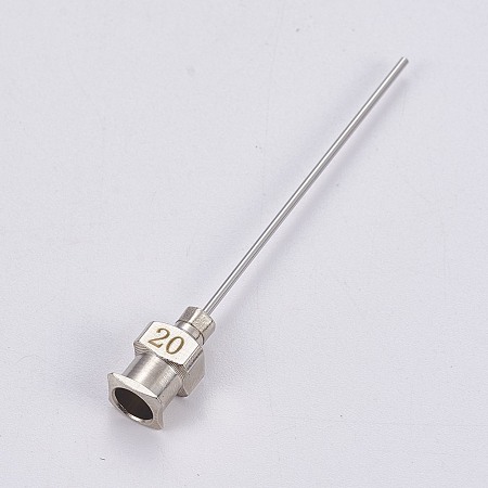 Stainless Steel Fluid Precision Blunt Needle Dispense Tips, Stainless Steel Color, 49.7x6.2x5.7mm, Hole: 4mm, Pin: 0.8mm