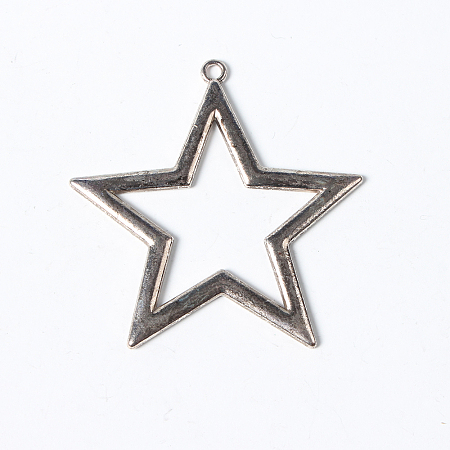 Arricraft 5pcs Antique Silver Plated Tibetan Style Alloy  Christmas Alloy Star Pendants Lead Free and Nickel Free
