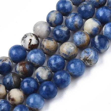 ARRICRAFT Natural Sodalite Beads Strands, Round, 6mm, Hole: 1mm, about 70pcs/strand, 15.7 inches
