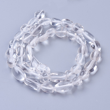 Arricraft Natural Quartz Crystal Beads Strands, Nuggets, 6~14x6~8mm, Hole: 1.2mm, about 43~45pcs/strand, 15.4 inches(39cm)