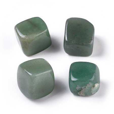 ARRICRAFT Natural Green Aventurine Beads, Rough Raw Stone, Cube, No Hole/Undrilled, 13~27x13~27x13~27mm, about 100g/bag