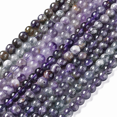 Arricraft Natural Amethyst Beads Strands, Round, 6~7mm, Hole: 0.8mm, about 61~62pcs/strand, 14.9~15.3 inches(38~39cm)