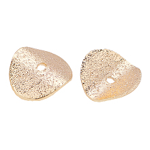 BENECREAT Brass Spacer Beads, Flat Round, Twisted, Real 18K Gold Plated, 10x10x1mm, Hole: 1mm; 30pcs/box