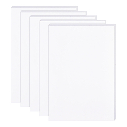 BENECREAT Sponge EVA Sheet Foam Paper Sets, With Adhesive Back, Antiskid, Rectangle, White, 30x21x0.4cm