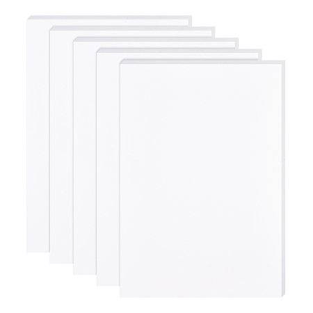 BENECREAT Sponge EVA Sheet Foam Paper Sets, With Adhesive Back, Antiskid, Rectangle, White, 30x21x0.4cm
