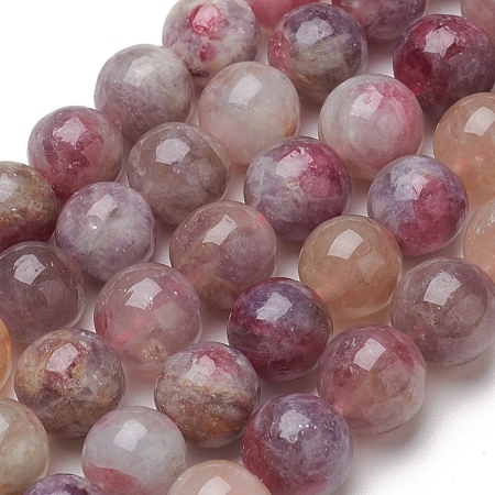ARRICRAFT Natura Red Tourmaline Beads Strands, Round, 10mm, Hole: 0.8mm, about 39 pcs/Strand, 15.75 inches(40 cm)