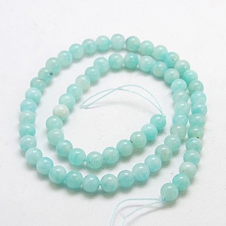 Arricraft Natural Gemstone Beads Strands, Round, Amazonite, Grade A, 8mm, Hole: 1mm