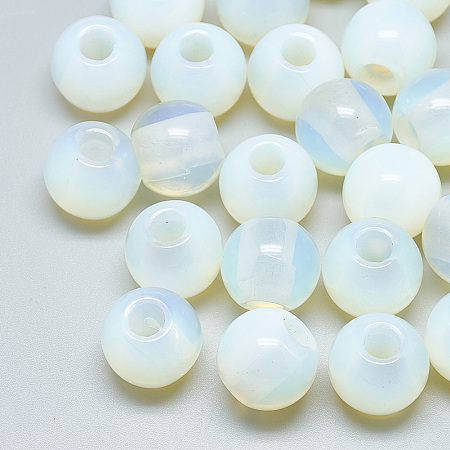 Arricraft Opalite Beads, Large Hole Beads, Rondelle, 14x12mm, Hole: 5.5mm