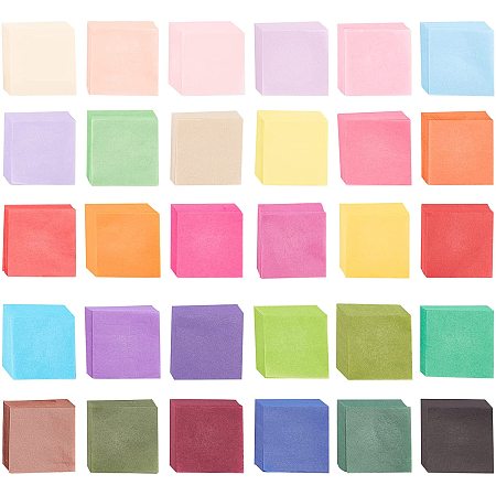 Colored Tissue Paper, for DIY Crafts Decorative Tissue Paper, Mixed Color, 5x5cm; 100pcs/color, 30color/bag, 3000pcs/set
