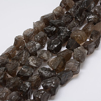 Arricraft Raw Rough Natural Smoky Quartz Beads Strands, Nuggets, 15~20x14~18x10~14mm, Hole: 1mm, about 25pcs/strand, 14.9 inches(38cm)
