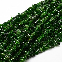 ARRICRAFT Natural Diopside Chip Beads Strands, 5~14x4~10mm, Hole: 1mm, about 15.5 inches~16.1 inches