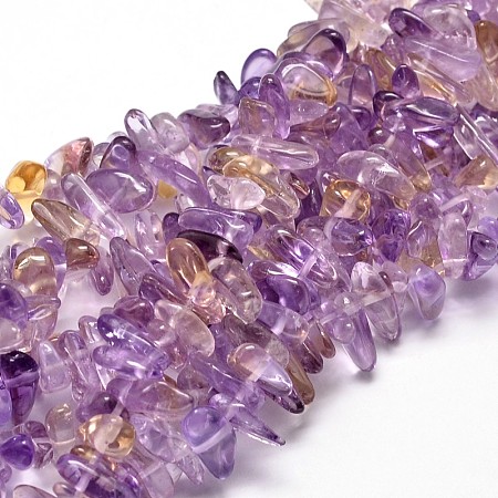 ARRICRAFT Natural Ametrine Chip Beads Strands, 8~30x5~12mm, Hole: 1mm, about 15.3 inches~15.7 inches