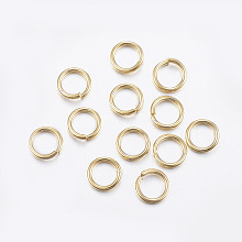 Honeyhandy 304 Stainless Steel Open Jump Rings, Real 24K Gold Plated, 20 Gauge, 4x0.8mm, Inner Diameter: 2.4mm