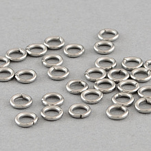 Honeyhandy 304 Stainless Steel Open Jump Rings, Stainless Steel Color, 22 Gauge, 3x0.6mm, Inner Diameter: 1.8mm, about 625pcs/10g