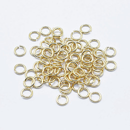 Honeyhandy Brass Open Jump Rings, Long-Lasting Plated, Nickel Free, Ring, Real 18K Gold Plated, 20 Gauge, 5x0.8mm, Inner Diameter: 3.4mm, about 870pcs/bag, about 50g/bag