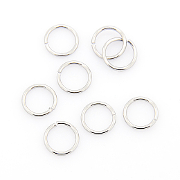 Honeyhandy 304 Stainless Steel Open Jump Rings, Stainless Steel Color, 8x0.9mm, Inner Diameter: 6.2mm, about 2000pcs/bag