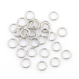 Honeyhandy Tarnish Resistant 304 Stainless Steel Open Jump Rings, Stainless Steel Color, 5x0.9mm, about 3.2mm inner diameter, about 333pcs/20g