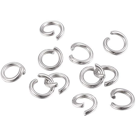 UNICRAFTALE 10000pcs 304 Stainless Steel Close but Unsoldered Jump Rings Silver Tone Open Jump Rings Connector Rings for Necklace DIY Jewelry Making 5x0.5mm