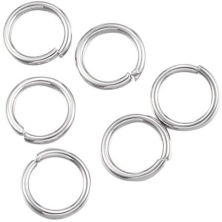 UNICRAFTALE 2000pcs 304 Stainless Steel Close but Unsoldered Jump Rings Silver Tone Open Jump Rings Connector Rings for Necklace DIY Jewelry Making 5x0.7mm