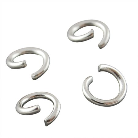 NBEADS 4000pcs Stainless Steel Open Jump Rings Connectors Jewelry Findings for Jewelry Making(6x0.8mm, 4.4mm inner diameter)