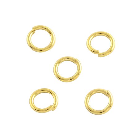 NBEADS 500pcs Stainless Steel Gold Open Jump Rings Connectors Jewelry Findings for Jewelry Making(4x0.8mm, 2.4mm Inner Diameter)