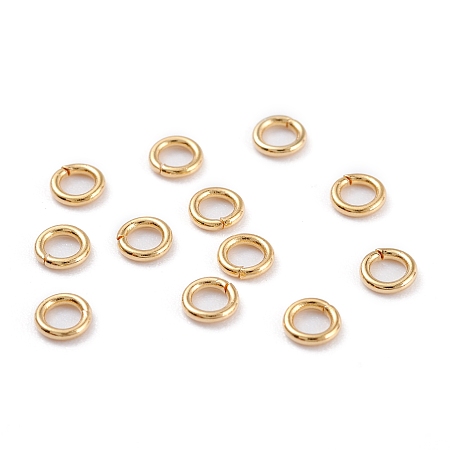 Honeyhandy 304 Stainless Steel Jump Rings, Close but Unsoldered, Round Ring, Real 18K Gold Plated, 20 Gauge, 5x0.8mm, Inner Diameter: 3.4mm