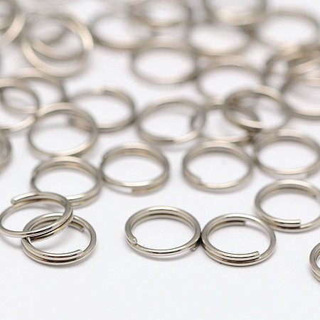 Honeyhandy Stainless Steel Split Rings, Double Loops Jump Rings, Stainless Steel, 7x0.6mm, about 6.4mm inner diameter, about 110~119pcs/10g