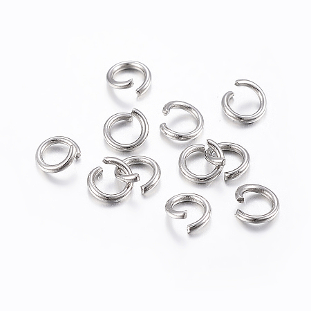 Honeyhandy 304 Stainless Steel Open Jump Rings, Stainless Steel Color, 22 Gauge, 4x0.6mm, about 860pcs/20g