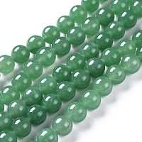 Dyed Natural Jade Beads Strands, Round, 8mm, Hole: 1.4mm, about 50pcs/strand, 15.75 inch(40cm)