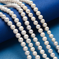 ARRICRAFT Natural Cultured Freshwater Pearl Beads, Grade A, Round, White, 8~9mm, Hole: 0.5mm, 14.1~14.5 inches