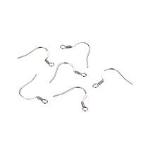 NBEADS 100pcs Stainless Steel Earring Hooks Earring Wires for Jewelry Making Earring Findings,17x18x1.8mm