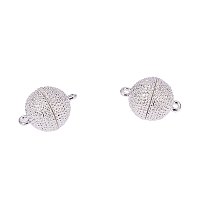 NBEADS Round Magnetic Clasps-2Pcs Alloy Magnetic Clasps for Jewelry Necklace Making Findings-20x14mm