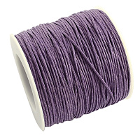 ARRICRAFT 1 Roll 1mm 100 Yards Waxed Cotton Cord Thread Beading String for Jewelry Making Crafting Beading Macrame Dark Purple