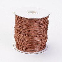 Honeyhandy Waxed Cotton Thread Cords, Sienna, 1.5mm, about 100yards/roll(300 feet/roll)