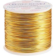 BENECREAT 12 17 18 Gauge Aluminum Wire (17 Gauge,380FT) Anodized Jewelry Craft Making Beading Floral Colored Aluminum Craft Wire - Light Gold