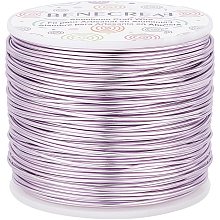 BENECREAT 17 Gauge 380FT Tarnish Resistant Jewelry Craft Wire Bendable Aluminum Sculpting Metal Wire for Jewelry Craft Beading Work, Lilac