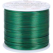 BENECREAT 15 Gauge 220FT Aluminum Wire Anodized Jewelry Craft Making Beading Floral Colored Aluminum Craft Wire - Green