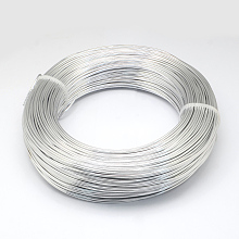 Honeyhandy Aluminum Wire, Flexible Craft Wire, for Beading Jewelry Doll Craft Making, Silver, 17 Gauge, 1.2mm, 140m/500g(459.3 Feet/500g)