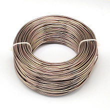 Honeyhandy Round Aluminum Wire, Flexible Craft Wire, for Beading Jewelry Doll Craft Making, Camel, 17 Gauge, 1.2mm, 140m/500g(459.3 Feet/500g)