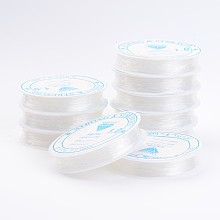 Clear Elastic Crystal Thread, Stretchy String Bead Cord, for Beaded Jewelry Making, 1mm; 4.5m/roll