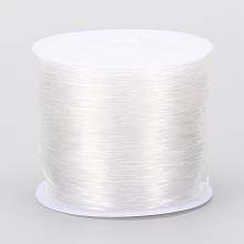 Honeyhandy Round Crystal Elastic Stretch Thread, for Bracelets Gemstone Jewelry Making Beading Craft, White, 1mm, about 30.6 yards(28m)/roll