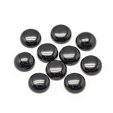 Honeyhandy Synthetic Black Stone Cabochons, Half Round/Dome, 12x5mm