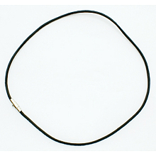 Honeyhandy Leather Necklace Cord with Brass Clasp, Platinum, Black, about 3mm wide, 18 inch long