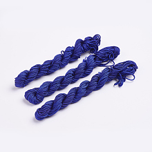 Honeyhandy Nylon Thread, Nylon Jewelry Cord for Custom Woven Bracelets Making, Blue, 2mm, about 13.12 yards(12m)/bundle, 10bundles/bag, about 131.23 yards(120m)/bag