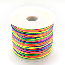 Honeyhandy Nylon Thread, Rattail Satin Cord, Colorful, 1.0mm, about 76.55 yards(70m)/roll