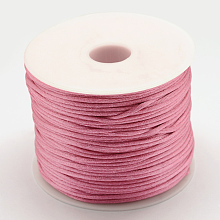 Honeyhandy Nylon Thread, Rattail Satin Cord, Pale Violet Red, 1.0mm, about 76.55 yards(70m)/roll