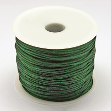 Honeyhandy Nylon Thread, Rattail Satin Cord, Sea Green, 1.0mm, about 76.55 yards(70m)/roll