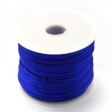 Honeyhandy Nylon Thread, Rattail Satin Cord, Blue, 1.0mm, about 76.55 yards(70m)/roll