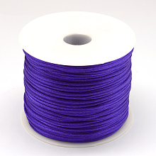 Honeyhandy Nylon Thread, Rattail Satin Cord, Mauve, 1.0mm, about 76.55 yards(70m)/roll